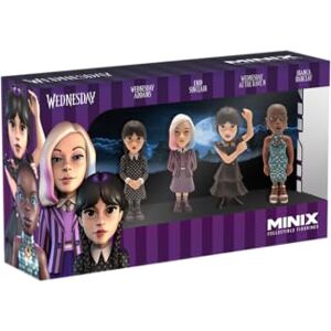 BANDAI Minix Wednesday Pack de 4 Figurine à Collectionner 7cm (Mercredi, Mercredi en Robe de Bal, Enid, Bianca) - Publicité BANDAI Minix Wednesday Pack de 4 Figurine à Collectionner 7cm (Mercredi, Mercredi en Robe de Bal, Enid, Bianca) - Publicité