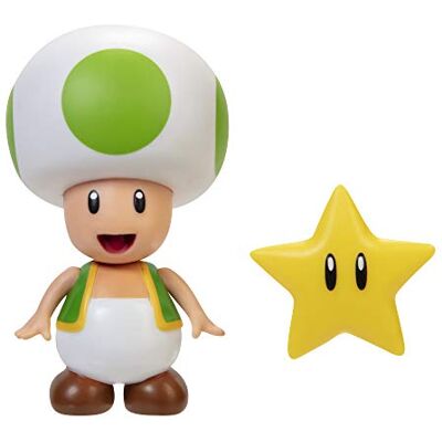 Super Mario Nintendo 406794 Jakks Toad Vert avec étoile Figurine 10 cm - Publicité Super Mario Nintendo 406794 Jakks Toad Vert avec étoile Figurine 10 cm - Publicité