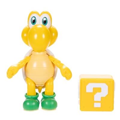Super Mario Nintendo Koopa Troopa Figurine articulée Vert 10,2 cm avec accessoire Bloc de questions À partir de 3 ans (licence officielle), 421674 - Publicité Super Mario Nintendo Koopa Troopa Figurine articulée Vert 10,2 cm avec accessoire Bloc de questions À partir de 3 ans (licence officielle), 421674 - Publicité