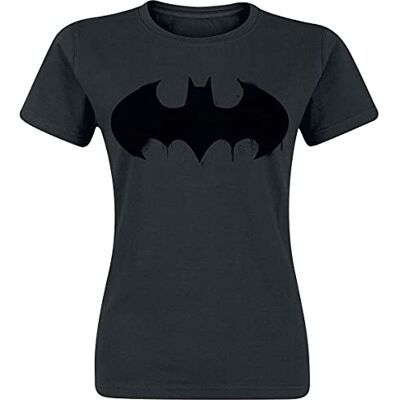 Batman Logo Femme T-Shirt Manches Courtes Noir S 100% Coton Slim Fit - Publicité Batman Logo Femme T-Shirt Manches Courtes Noir S 100% Coton Slim Fit - Publicité