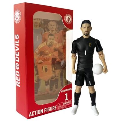 Megableu Red Devils Thibaut Courtois Football Figurine 20 cm, 10 Points d'Articulation, Licence Officielle Belgique - Publicité Megableu Red Devils Thibaut Courtois Football Figurine 20 cm, 10 Points d'Articulation, Licence Officielle Belgique - Publicité