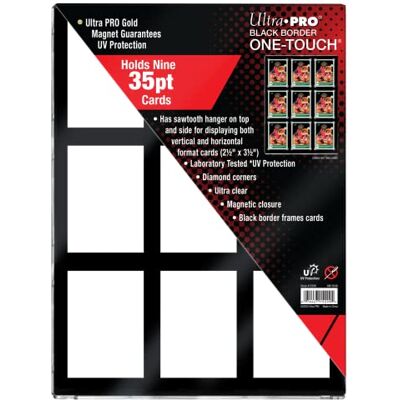 Ultra Pro Présentoir à Cartes ONE-Touch 9 Avec Bordure Noire, Affiche et Protège (Taille Standard) Pour Baseball, Football ou Jeu à Collectionner, Fermeture Magnétique - Publicité Ultra Pro Présentoir à Cartes ONE-Touch 9 Avec Bordure Noire, Affiche et Protège (Taille Standard) Pour Baseball, Football ou Jeu à Collectionner, Fermeture Magnétique - Publicité