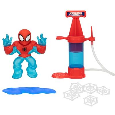 Heroes of Goo Jit Zu Marvel Hero Creator Spider-Man with 3 Unique Goo Fillings, Mix, Fill & Create Your Own Stretchy Spider-Man Hero of Goo JIT Zu Action Figure, Mix, Fill & Create Again and Again - Publicité Heroes of Goo Jit Zu Marvel Hero Creator Spider-Man with 3 Unique Goo Fillings, Mix, Fill & Create Your Own Stretchy Spider-Man Hero of Goo JIT Zu Action Figure, Mix, Fill & Create Again and Again - Publicité
