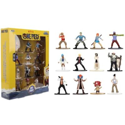 Jada One Piece Set de 12 Pièces Figurines en Métal 4 cm sous Licence Officielle A Partir de 3 Ans - Publicité Jada One Piece Set de 12 Pièces Figurines en Métal 4 cm sous Licence Officielle A Partir de 3 Ans - Publicité