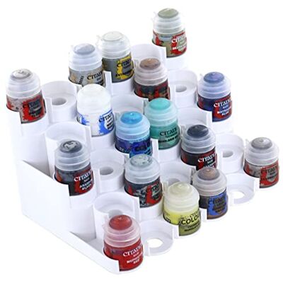 Feldherr Présentoir à Peinture Compatible avec 28 Pots de Peinture Citadel (12 ML / 18 ML / 24 ML) - Publicité Feldherr Présentoir à Peinture Compatible avec 28 Pots de Peinture Citadel (12 ML / 18 ML / 24 ML) - Publicité