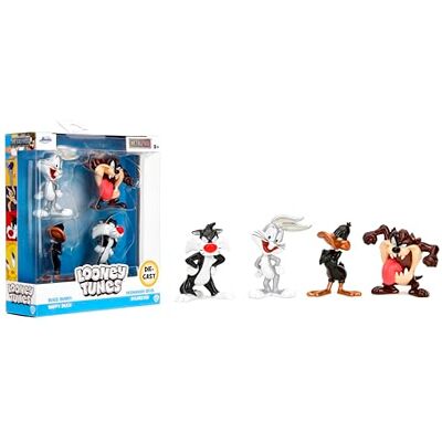 Jada Looney Tunes Metalfigs Lot de 4 Figurines de Collection en métal de 6,3 cm – Bugs Bunny, Diable de Tasmanie, Daffy Duck, Sylvester Le Chat - Publicité Jada Looney Tunes Metalfigs Lot de 4 Figurines de Collection en métal de 6,3 cm – Bugs Bunny, Diable de Tasmanie, Daffy Duck, Sylvester Le Chat - Publicité