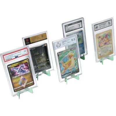 Feldherr 5 présentoirs pour Cartes classées, Support Pliable pour Cartes à Collectionner en Pochettes ou toploaders, Compatible Cartes de Sport et Jeux, Compact et Stable - Publicité Feldherr 5 présentoirs pour Cartes classées, Support Pliable pour Cartes à Collectionner en Pochettes ou toploaders, Compatible Cartes de Sport et Jeux, Compact et Stable - Publicité