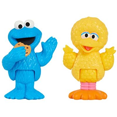 Just Play Sesame Street Lot de 2 figurines articulées 7,5 cm de haut (Cookie Monster et Big Bird) - Publicité Just Play Sesame Street Lot de 2 figurines articulées 7,5 cm de haut (Cookie Monster et Big Bird) - Publicité