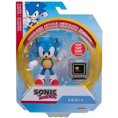 Sonic The Hedgehog 10,2 cm Collection de Figurines d'Action Mobiles (Choisir la Figurine) (Sonic Classique avec Moniteur) - Publicité Sonic The Hedgehog 10,2 cm Collection de Figurines d'Action Mobiles (Choisir la Figurine) (Sonic Classique avec Moniteur) - Publicité