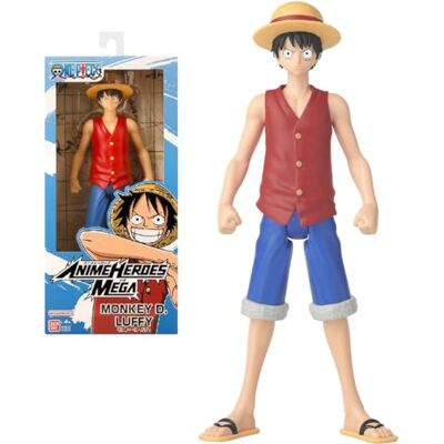 BANDAI Anime Heroes One Piece Figurine Anime Heroes Mega 30 cm Luffy Grande Figurine articulée Luffy Licence Officielle One Piece Jouet Enfant 4 Ans et + 38331 - Publicité BANDAI Anime Heroes One Piece Figurine Anime Heroes Mega 30 cm Luffy Grande Figurine articulée Luffy Licence Officielle One Piece Jouet Enfant 4 Ans et + 38331 - Publicité