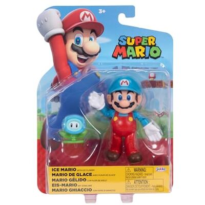 Super Mario JAKKS Pacific World of Nintendo Figurine articulée 10.2cm + Accessoire Mario de Glace + Fleur - Publicité Super Mario JAKKS Pacific World of Nintendo Figurine articulée 10.2cm + Accessoire Mario de Glace + Fleur - Publicité