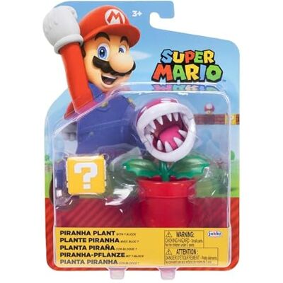 Super Mario Figurine Piranha Plant de 10,2 cm avec bloc de questions - Publicité Super Mario Figurine Piranha Plant de 10,2 cm avec bloc de questions - Publicité