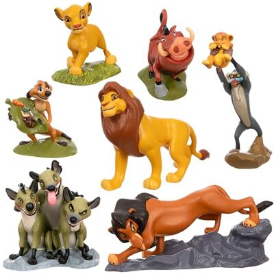 Disney Official Ensemble de Figurines Le Roi Lion, 7 pièces, avec Simba, Timon, Pumbaa, Rafiki, Scar et Les hyènes, à partir de 3 Ans - Publicité Disney Official Ensemble de Figurines Le Roi Lion, 7 pièces, avec Simba, Timon, Pumbaa, Rafiki, Scar et Les hyènes, à partir de 3 Ans - Publicité