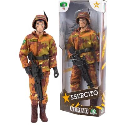 Giochi Preziosi Armée Italienne, Action Hero Alpin, Hauteur 30 cm, 30 Points d'articulation, Uniforme détaillé, Soldat Jouet armée Italienne, 4 modèles de Collection - Publicité Giochi Preziosi Armée Italienne, Action Hero Alpin, Hauteur 30 cm, 30 Points d'articulation, Uniforme détaillé, Soldat Jouet armée Italienne, 4 modèles de Collection - Publicité