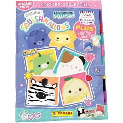 Panini Squishmallows It's Giving Squish Sticker Collection – Kit de démarrage - Publicité Panini Squishmallows It's Giving Squish Sticker Collection – Kit de démarrage - Publicité