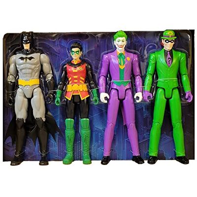 DC Comics Batman 4-Pack Action Figures Batman, Robin, The Joker, The Riddler - Publicité DC Comics Batman 4-Pack Action Figures Batman, Robin, The Joker, The Riddler - Publicité