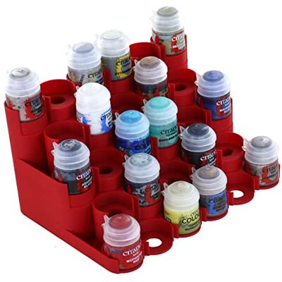 Feldherr Présentoir à Peinture Compatible avec 28 Pots de Peinture Citadel (12 ML / 18 ML / 24 ML) - Publicité Feldherr Présentoir à Peinture Compatible avec 28 Pots de Peinture Citadel (12 ML / 18 ML / 24 ML) - Publicité