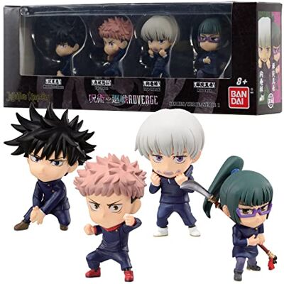 Bandai Namco Jujutsu Kaisen ADVERGE Figure Box Set: Megumi Fushiguro, Yuji Itadori, Toge Inumaki, Maki Zenin - Publicité Bandai Namco Jujutsu Kaisen ADVERGE Figure Box Set: Megumi Fushiguro, Yuji Itadori, Toge Inumaki, Maki Zenin - Publicité