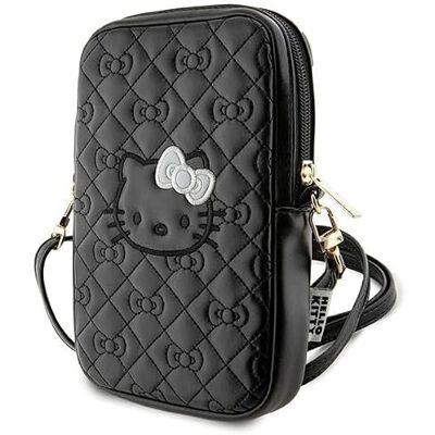 Étui Téléphone en Cuir Écologique Matelassé Hello Kitty - Noir - Publicité Étui Téléphone en Cuir Écologique Matelassé Hello Kitty - Noir - Publicité
