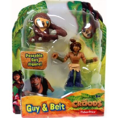Fisher Price Les Croods Figurine Guy & Belt Guy Et Brasse - Publicité Fisher Price Les Croods Figurine Guy & Belt Guy Et Brasse - Publicité
