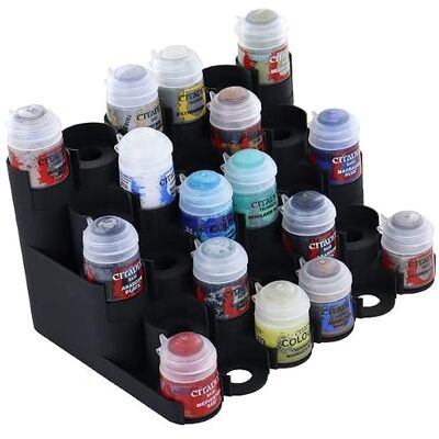 Feldherr Présentoir à Peinture Compatible avec 28 Pots de Peinture Citadel (12 ML / 18 ML / 24 ML) - Publicité Feldherr Présentoir à Peinture Compatible avec 28 Pots de Peinture Citadel (12 ML / 18 ML / 24 ML) - Publicité