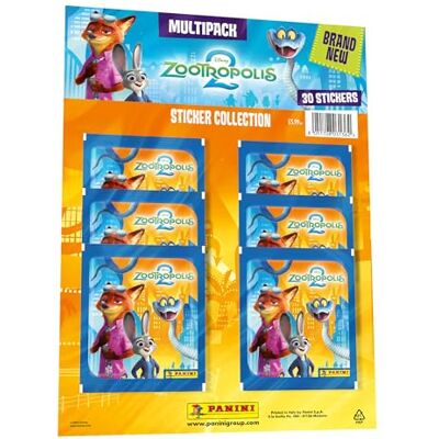 Panini Zootropolis Lot de 2 autocollants - Publicité Panini Zootropolis Lot de 2 autocollants - Publicité