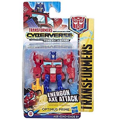 Transformers Cyberverse Scout Class Optimus Prime Energon axe Attack Figurine Transformable 9.5cm E4784 Neuf - Publicité Transformers Cyberverse Scout Class Optimus Prime Energon axe Attack Figurine Transformable 9.5cm E4784 Neuf - Publicité