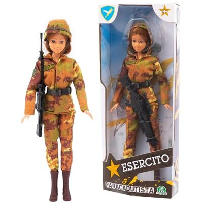 Giochi Preziosi Armée Italienne, Action Hero Parachutiste Femme, Hauteur 30 cm, 30 Points d'articulation, Uniforme détaillé, Soldat Jouet armée Italienne, 4 modèles de Collection - Publicité Giochi Preziosi Armée Italienne, Action Hero Parachutiste Femme, Hauteur 30 cm, 30 Points d'articulation, Uniforme détaillé, Soldat Jouet armée Italienne, 4 modèles de Collection - Publicité