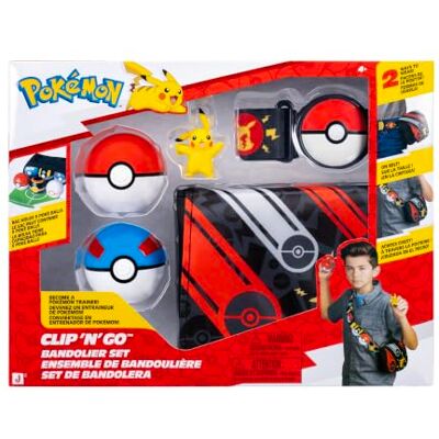 Pokémon Ensemble bandoulière Pikachu Clip ‘N’ Go figurine de combat Pikachu de 5 cm avec Poké Ball et Super Ball, ceinture et bandoulière assorties - Publicité Pokémon Ensemble bandoulière Pikachu Clip ‘N’ Go figurine de combat Pikachu de 5 cm avec Poké Ball et Super Ball, ceinture et bandoulière assorties - Publicité