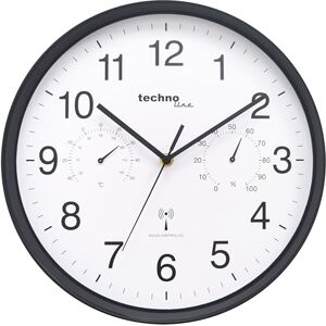 techno line Technoline WT8945 Horloge Murale Radio-pilotée avec Affichage de la température et de l'humidité de l'air Noir 30 cm - Publicité techno line Technoline WT8945 Horloge Murale Radio-pilotée avec Affichage de la température et de l'humidité de l'air Noir 30 cm - Publicité