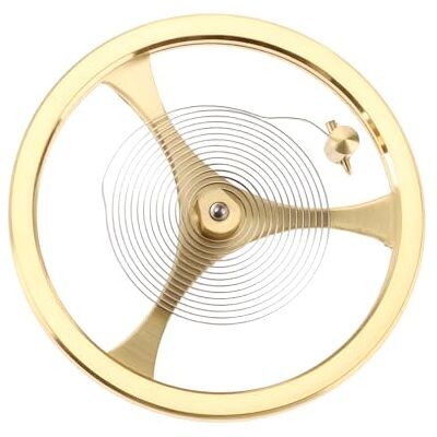 YINETTECH Balancier D'horloge avec Spiral Compatible avec Orient Mouvement 46941 46943 Or - Publicité YINETTECH Balancier D'horloge avec Spiral Compatible avec Orient Mouvement 46941 46943 Or - Publicité