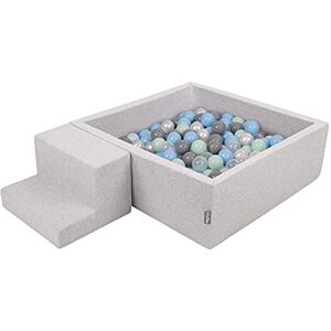 KIDDYMOON - Quadro - 200 Boules - Gris Perle - Piscine de mousse - Publicité KIDDYMOON - Quadro - 200 Boules - Gris Perle - Piscine de mousse - Publicité