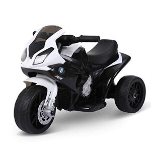 Homcom - Scooter moto électrique enfants 6 V dim. 102L x 51l x 76H cm  musique MP3 port USB klaxon phare feu AR rouge Vespa