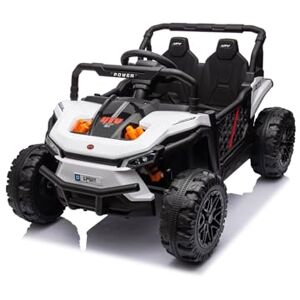 RIRICAR Voiture électrique 12V UTV Small, Blanche, Voiture Electrique pour Enfants 3-5 Ans avec télécommande 2,4 GHz, Lecteur MP3/USB/SD, LED lumières, 2 x Moteur 12V 35W, Batterie 1x12V7Ah - Publicité RIRICAR Voiture électrique 12V UTV Small, Blanche, Voiture Electrique pour Enfants 3-5 Ans avec télécommande 2,4 GHz, Lecteur MP3/USB/SD, LED lumières, 2 x Moteur 12V 35W, Batterie 1x12V7Ah - Publicité