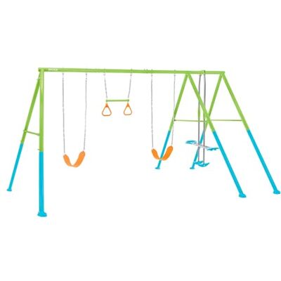 Intex 44130 Portique Balançoire 4 agrès Face à Face Aneaux 2 balançoires Couleurs - Publicité Intex 44130 Portique Balançoire 4 agrès Face à Face Aneaux 2 balançoires Couleurs - Publicité