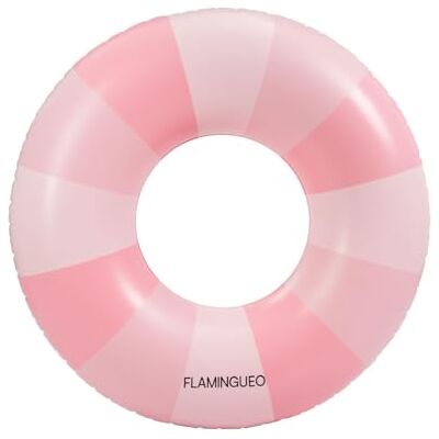 Flamingueo Bouée Gonflable pour Plage et Piscine Forme Donut Design Bicolore PVC Résistant Double Valve Rose - Publicité Flamingueo Bouée Gonflable pour Plage et Piscine Forme Donut Design Bicolore PVC Résistant Double Valve Rose - Publicité