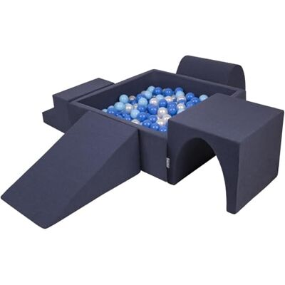 KIDDYMOON - 200 Boules - Bleu Foncé - Mousse - Piscine à Boules - Publicité KIDDYMOON - 200 Boules - Bleu Foncé - Mousse - Piscine à Boules - Publicité
