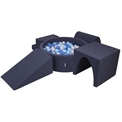 KiddyMoon Aire De Jeux en Mousse avec Rond Piscine À Balles (200 Balles) Fosses À Boules pour Enfants Jouets Parcours Obstacles, Fabriqué en UE, Bleu Foncé:Babyblue/Bleu/Perle - Publicité KiddyMoon Aire De Jeux en Mousse avec Rond Piscine À Balles (200 Balles) Fosses À Boules pour Enfants Jouets Parcours Obstacles, Fabriqué en UE, Bleu Foncé:Babyblue/Bleu/Perle - Publicité