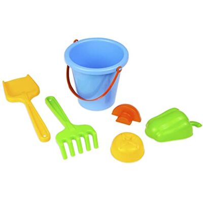 LENA Happy Sand 05417 Lot de 6 Jouets de Plage avec Seau, 3 moules (légumes), râteau et Pelle, Jouet de Sable pour Enfants à partir de 12 Mois, Multicolore - Publicité LENA Happy Sand 05417 Lot de 6 Jouets de Plage avec Seau, 3 moules (légumes), râteau et Pelle, Jouet de Sable pour Enfants à partir de 12 Mois, Multicolore - Publicité