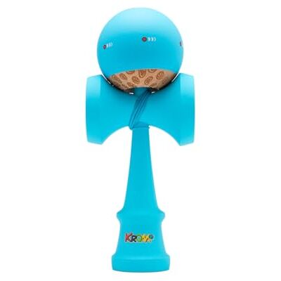 KROM Kendama KOLOR Bleu – Kendama avec revêtement en Caoutchouc, Forme 2GOOD, Ken érable et tama de hêtre - Publicité KROM Kendama KOLOR Bleu – Kendama avec revêtement en Caoutchouc, Forme 2GOOD, Ken érable et tama de hêtre - Publicité
