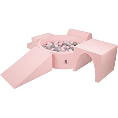 KiddyMoon Aire De Jeux en Mousse avec Rond Piscine À Balles (200 Balles) Fosses À Boules pour Enfants Jouets Parcours Obstacles, Fabriqué en UE, Rose:Perle/Gris/Transparent/Rose Poudré - Publicité KiddyMoon Aire De Jeux en Mousse avec Rond Piscine À Balles (200 Balles) Fosses À Boules pour Enfants Jouets Parcours Obstacles, Fabriqué en UE, Rose:Perle/Gris/Transparent/Rose Poudré - Publicité