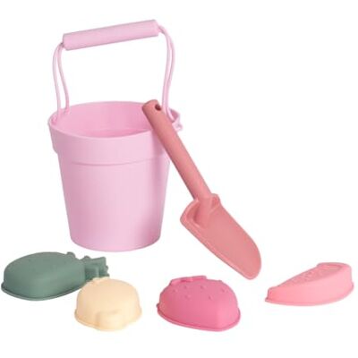 Flamingueo Jouets de Sable pour Enfants Lot de Pelle et Seau 4 Moules Inclus Sac de Transport Silicone Rose - Publicité Flamingueo Jouets de Sable pour Enfants Lot de Pelle et Seau 4 Moules Inclus Sac de Transport Silicone Rose - Publicité