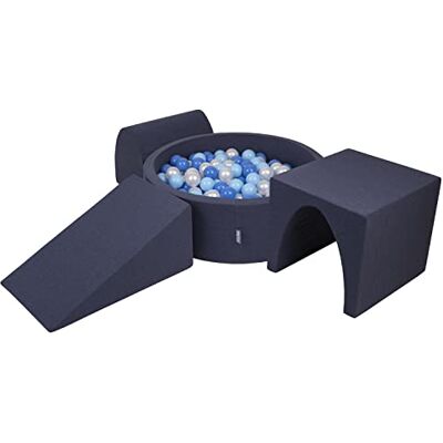 KiddyMoon Aire De Jeux en Mousse avec Rond Piscine À Balles (200 Balles) Fosses À Boules pour Enfants Jouets Parcours Obstacles, Fabriqué en UE, Bleu Foncé:Babyblue/Bleu/Perle - Publicité KiddyMoon Aire De Jeux en Mousse avec Rond Piscine À Balles (200 Balles) Fosses À Boules pour Enfants Jouets Parcours Obstacles, Fabriqué en UE, Bleu Foncé:Babyblue/Bleu/Perle - Publicité