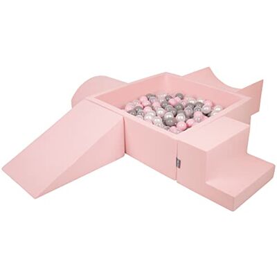 KiddyMoon Aire De Jeux en Mousse avec Carré Piscine À Balles (200 Balles) Fosses À Boules pour Enfants Jouets Parcours Obstacles, Fabriqué en UE, Rose:Perle/Gris/Transparent/Rose Poudré - Publicité KiddyMoon Aire De Jeux en Mousse avec Carré Piscine À Balles (200 Balles) Fosses À Boules pour Enfants Jouets Parcours Obstacles, Fabriqué en UE, Rose:Perle/Gris/Transparent/Rose Poudré - Publicité