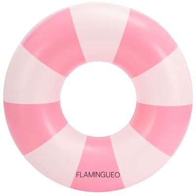 Flamingueo Bouée Gonflable pour Plage et Piscine Forme Donut Design Bicolore PVC Résistant Double Valve 90 x 90 cm Rose - Publicité Flamingueo Bouée Gonflable pour Plage et Piscine Forme Donut Design Bicolore PVC Résistant Double Valve 90 x 90 cm Rose - Publicité