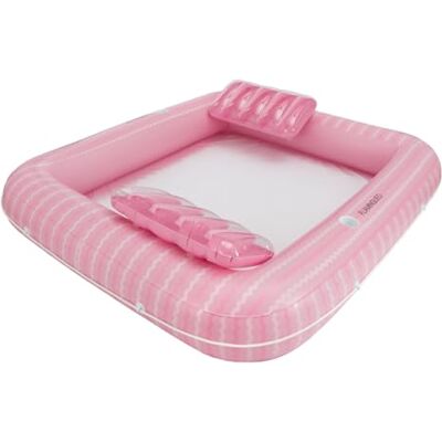 Flamingueo Bouee Piscine Matelas Piscine Taille Extra Large Base en Grille Deux Porte-Boissons Deux Oreillers Amovibles Rose - Publicité Flamingueo Bouee Piscine Matelas Piscine Taille Extra Large Base en Grille Deux Porte-Boissons Deux Oreillers Amovibles Rose - Publicité