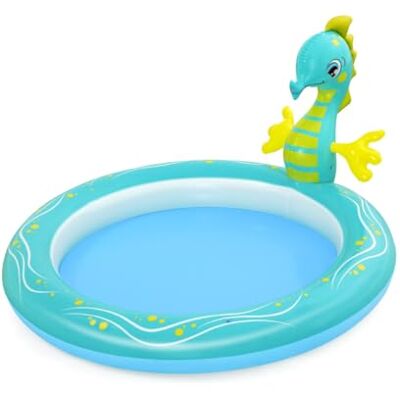 Bestway ® 6′2" x 63" x 34"/1.88m x 1.60m x 86cm Seahorse Sprinkler Pool - Publicité Bestway ® 6′2" x 63" x 34"/1.88m x 1.60m x 86cm Seahorse Sprinkler Pool - Publicité