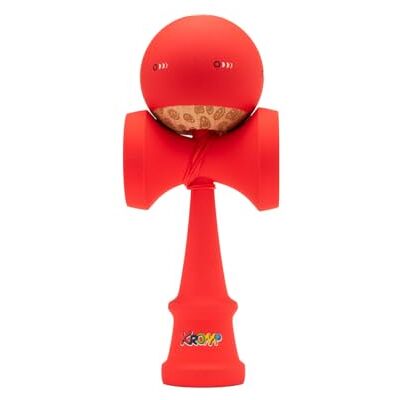 KROM Kendama Kolor Rouge – Kendama avec revêtement en Caoutchouc, Forme 2GOOD, Ken érable et tama de hêtre - Publicité KROM Kendama Kolor Rouge – Kendama avec revêtement en Caoutchouc, Forme 2GOOD, Ken érable et tama de hêtre - Publicité