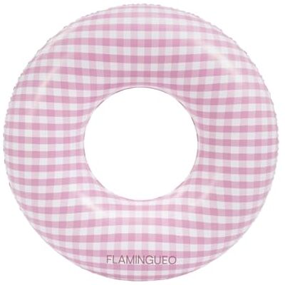 Flamingueo Gonflable pour Enfants Bouée pour Plage et Piscine Design Donut PVC Résistant Double Valve Motif Vichy Violet - Publicité Flamingueo Gonflable pour Enfants Bouée pour Plage et Piscine Design Donut PVC Résistant Double Valve Motif Vichy Violet - Publicité