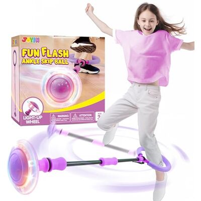 JOYIN Anneau de Saut Clignotant pour Enfants Ballon de Saut de Sport Roue de balançoire de Balle de Saut de Cheville Pliable avec Roue Lumineuse Balle de Saut Flash intérieur et extérieur - Publicité JOYIN Anneau de Saut Clignotant pour Enfants Ballon de Saut de Sport Roue de balançoire de Balle de Saut de Cheville Pliable avec Roue Lumineuse Balle de Saut Flash intérieur et extérieur - Publicité